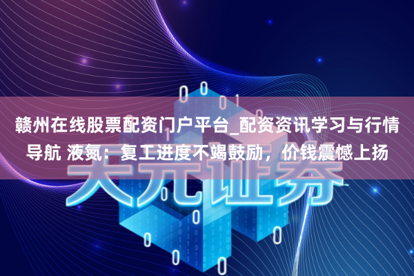 赣州在线股票配资门户平台_配资资讯学习与行情导航 液氮：复工进度不竭鼓励，价钱震憾上扬