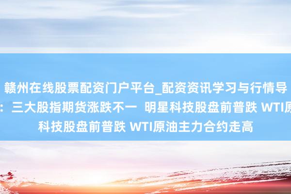 赣州在线股票配资门户平台_配资资讯学习与行情导航 好意思股盘前：三大股指期货涨跌不一  明星科技股盘前普跌 WTI原油主力合约走高