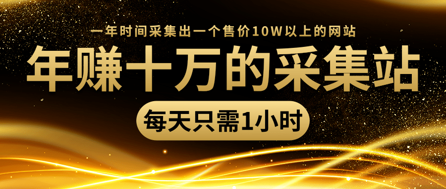 年赚十万的采集站，每天却只需要1小时，一年时间采集出一个售价10W以上的网站-啄木鸟资源库