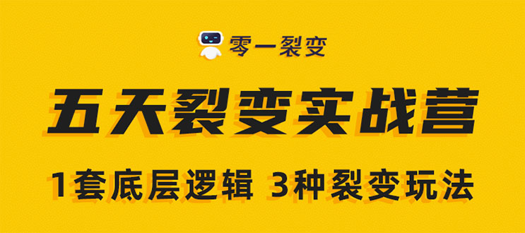 《5天裂变实战训练营》1套底层逻辑+3种裂变玩法，2020下半年微信裂变玩法-啄木鸟资源库