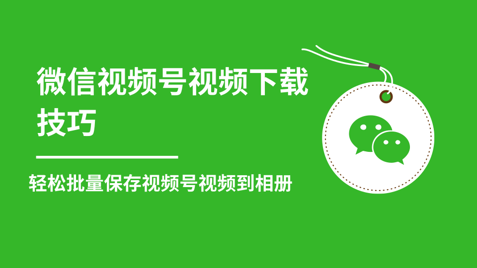 微信视频号视频下载技巧，轻松批量保存视频号等无水印视频到相册-啄木鸟资源库