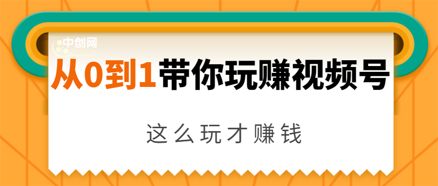 从0到1带你玩赚视频号：这么玩才赚钱，日引流500+日收入1000+核心玩法-啄木鸟资源库