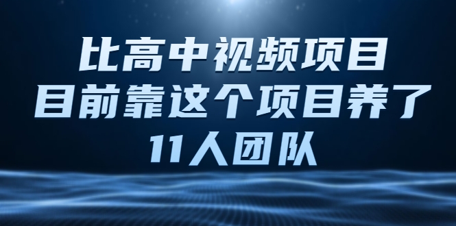 比高中视频项目，目前靠这个项目养了11人团队【视频课程】-啄木鸟资源库