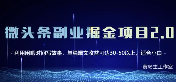 黄岛主微头条副业掘金项目第2期，单天做到50-100+收益！-啄木鸟资源库