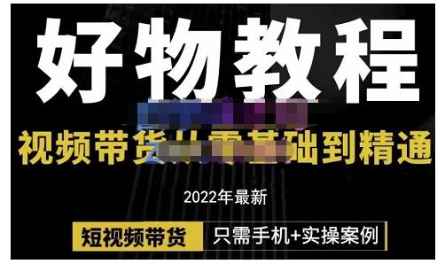 锅锅老师好物分享课程：短视频带货从零基础到精通，只需手机+实操-啄木鸟资源库