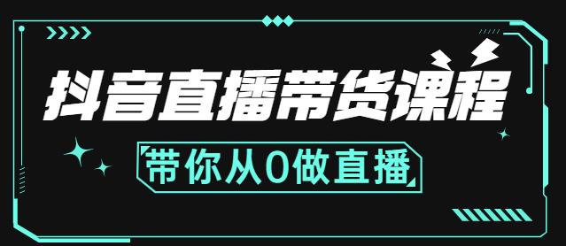 抖音直播带货课程：带你从0开始，学习主播、运营、中控分别要做什么-啄木鸟资源库