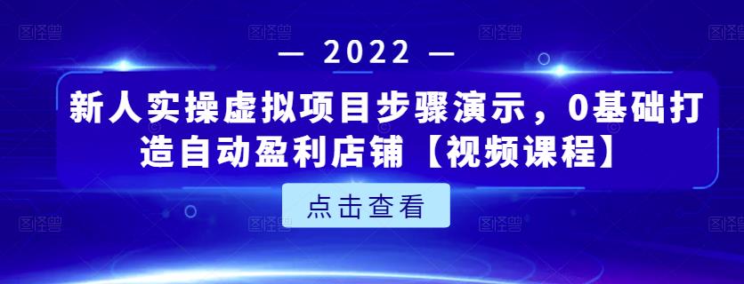 新人实操虚拟项目步骤演示，0基础打造自动盈利店铺【视频课程】-啄木鸟资源库