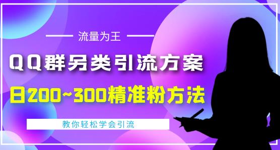 价值888的QQ群另类引流方案，半自动操作日200~300精准粉方法【视频教程】-啄木鸟资源库