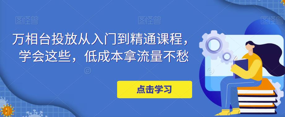 万相台投放从入门到精通课程，学会这些，低成本拿流量不愁-啄木鸟资源库