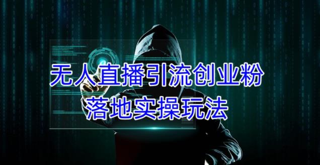 外面收费3980的无人直播引流创业粉落地实操玩法，单日引100+精准创业粉-啄木鸟资源库