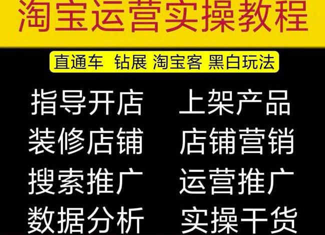 2023淘宝开店教程0基础到高级全套视频网店电商运营培训教学课程-啄木鸟资源库