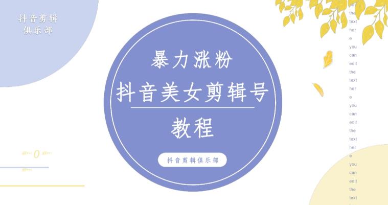 抖音快手暴力涨粉美女混剪视频教程，百分百过原创图片教程！附带违规申诉方法-啄木鸟资源库