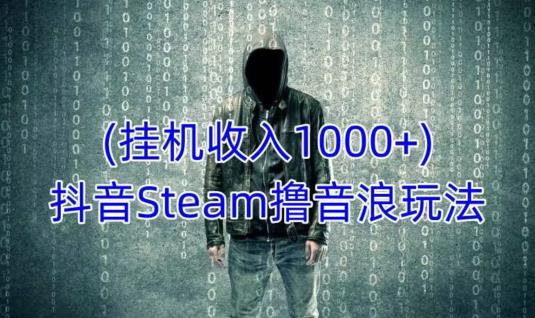 抖音Steam撸音浪玩法，挂机一天收入1000+不露脸 不说话 不封号 社恐人群福音-啄木鸟资源库