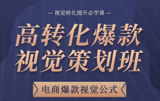 高转化爆款视觉策划班，电商爆款视觉公式，视觉转化提升必学课-啄木鸟资源库