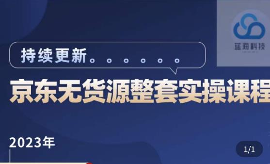 蓝七·2023京东店群整套实操视频教程，京东无货源整套操作流程大总结，减少信息差，有效做店发展-啄木鸟资源库