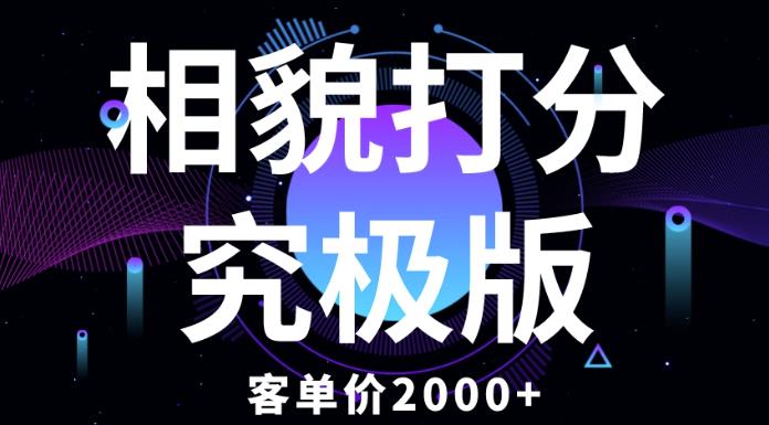 相貌打分究极版，客单价2000+纯新手小白就可操作的项目-啄木鸟资源库