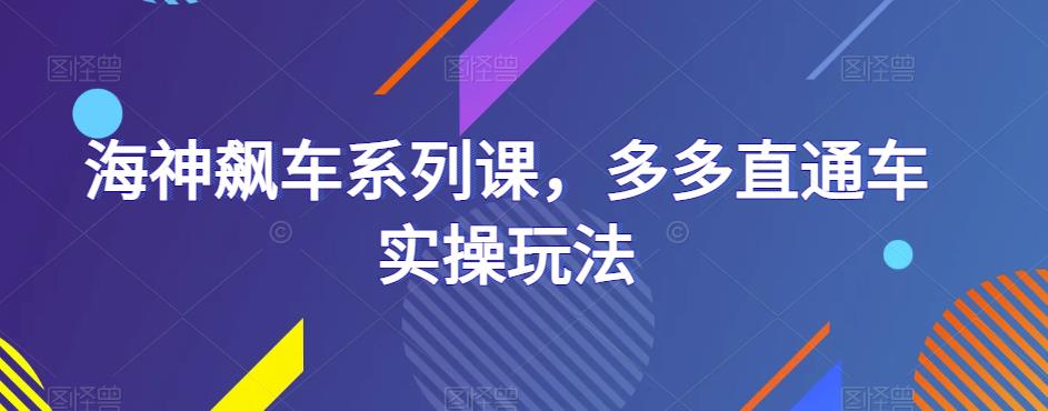 海神飙车系列课，多多直通车实操玩法-啄木鸟资源库