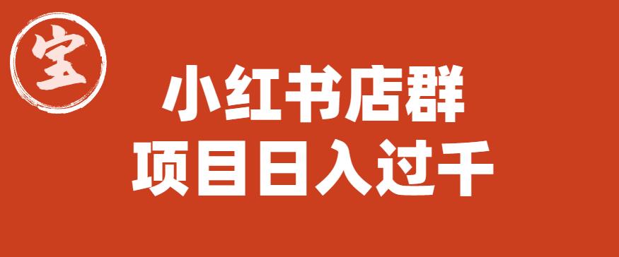 宝哥小红书店群项目，日入过千（图文教程）【揭秘】-啄木鸟资源库