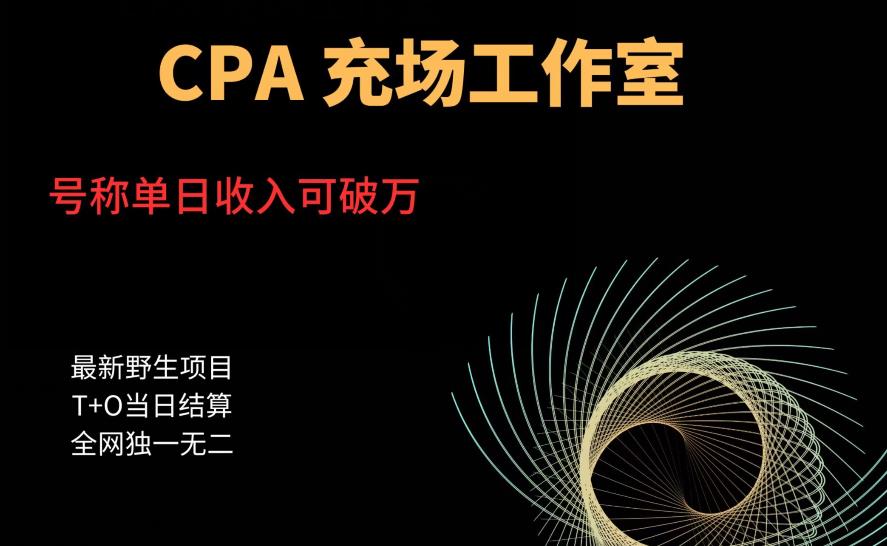 cpa充场工作室，号称单日收入10000+（揭秘）-啄木鸟资源库