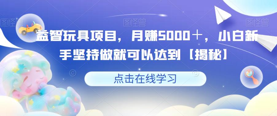 益智玩具项目，月赚5000＋，小白新手坚持做就可以达到【揭秘】-啄木鸟资源库