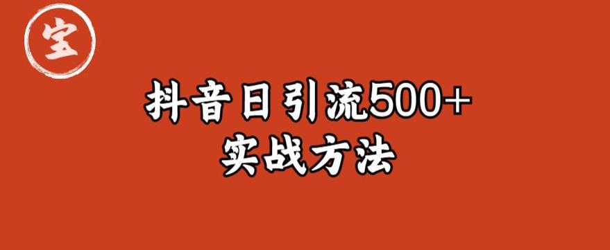 宝哥抖音直播引流私域的6个方法，日引流500+-啄木鸟资源库