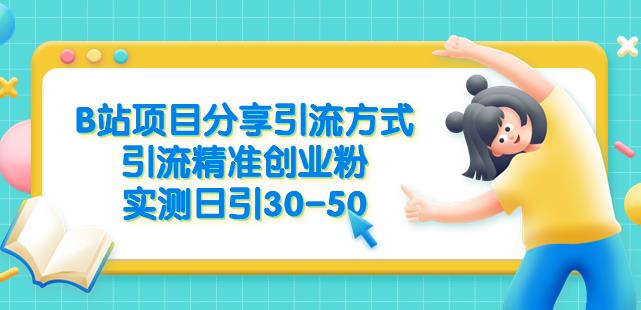 B站项目分享引流方式，引流精准创业粉，实测日引30-50【揭秘】-啄木鸟资源库