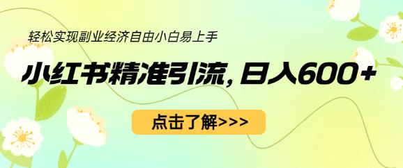 小红书精准引流，小白日入600+，轻松实现副业经济自由（教程+1153G资源）-啄木鸟资源库