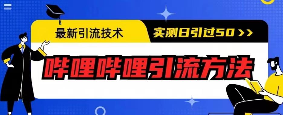 最新引流技术，哔哩哔哩引流方法，实测日引50人【揭秘】-啄木鸟资源库