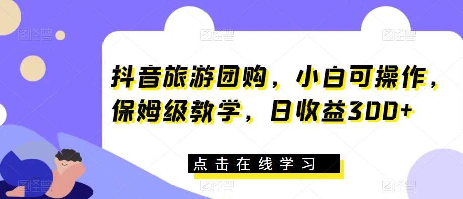 抖音旅游团购，小白可操作，保姆级教学，日收益300+【揭秘】-啄木鸟资源库