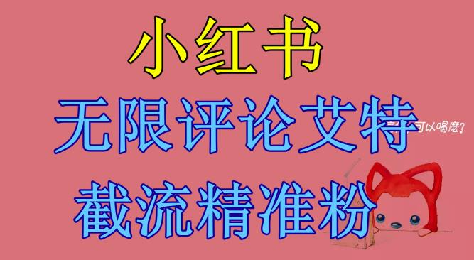 小红书无限评论艾特截流精准粉（软件+教程）-啄木鸟资源库