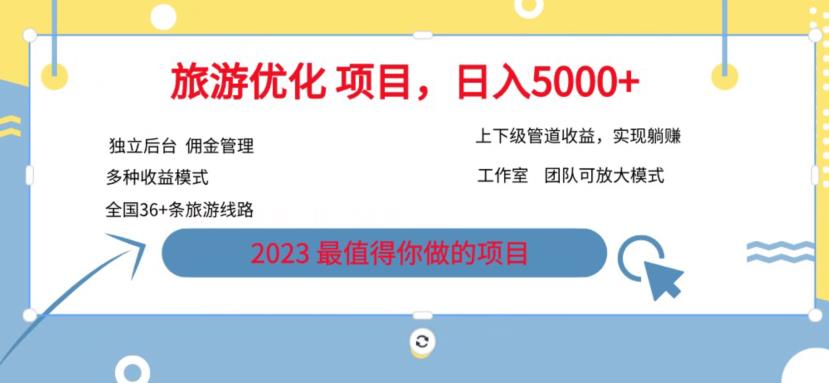 7.22旅游项目最新模式，独立后台+全国35+线路，日入5000+【揭秘】-啄木鸟资源库