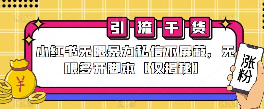 小红书无限暴力私信不屏蔽，无限多开脚本【仅揭秘】-啄木鸟资源库