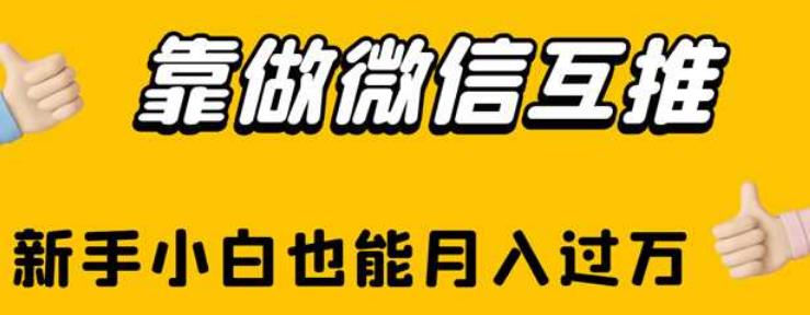 靠做微信互推，新手小白也能月入过万【揭秘】-啄木鸟资源库