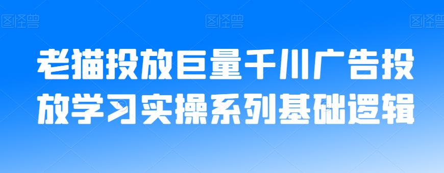 老猫投放巨量千川广告投放学习实操系列基础逻辑-啄木鸟资源库