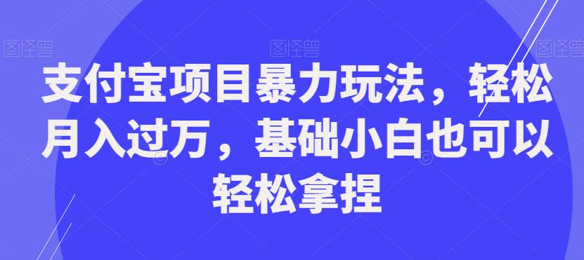 支付宝项目暴力玩法，轻松月入过万，基础小白也可以轻松拿捏【揭秘】-啄木鸟资源库