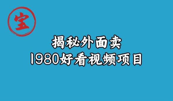 宝哥揭秘外面卖1980好看视频项目，投入时间少，操作难度低-啄木鸟资源库