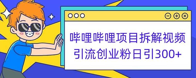 哔哩哔哩项目拆解引流创业粉日引300+小白可轻松上手【揭秘】-啄木鸟资源库