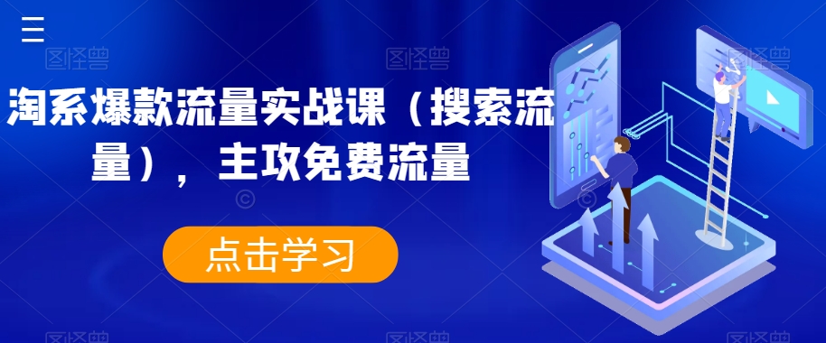 淘系爆款流量实战课（搜索流量），主攻免费流量-啄木鸟资源库