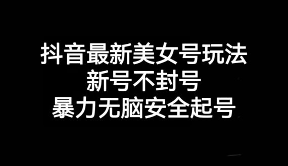 抖音最新美女号玩法，新号不封号，暴力无脑安全起号【揭秘】-啄木鸟资源库