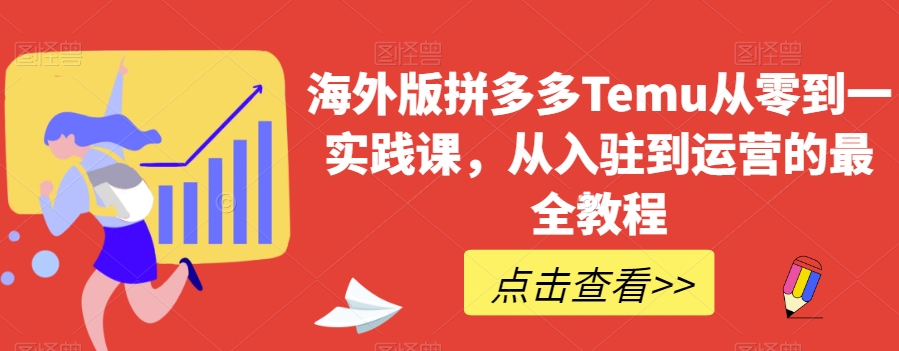 海外版拼多多Temu从零到一实践课，从入驻到运营的最全教程-啄木鸟资源库