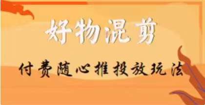 【万三】好物混剪付费随心推投放玩法，随心投放小课抖音教程-啄木鸟资源库