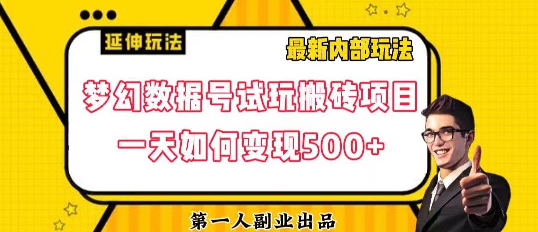 数据号回归玩法游戏试玩搬砖项目再创日入500+【揭秘】-啄木鸟资源库