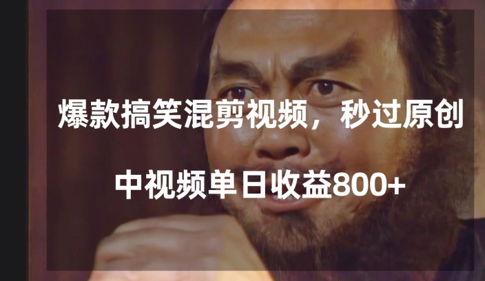 爆款搞笑混剪视频，百分百过原创，单日中视频播放收益800+【揭秘】-啄木鸟资源库