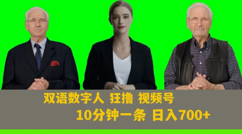 Ai生成双语数字人狂撸视频号，日入700+内附251G素材【揭秘】-啄木鸟资源库