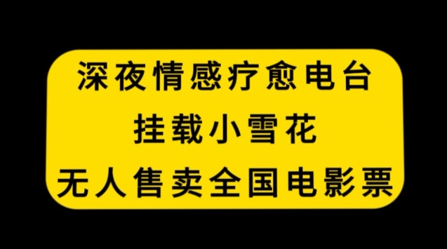 深夜情感疗愈电台，挂载小雪花，无人售卖全国电影票【揭秘】-啄木鸟资源库