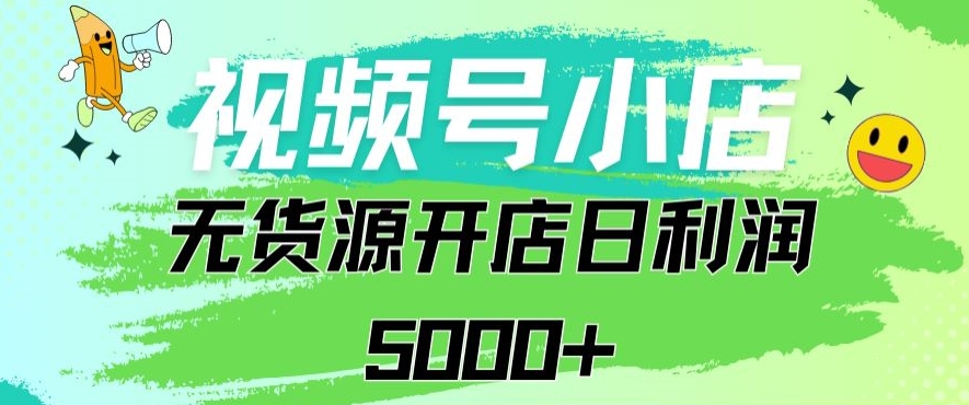 视频号无货源小店从0到1日订单量千单以上纯利润稳稳5000+【揭秘】-啄木鸟资源库