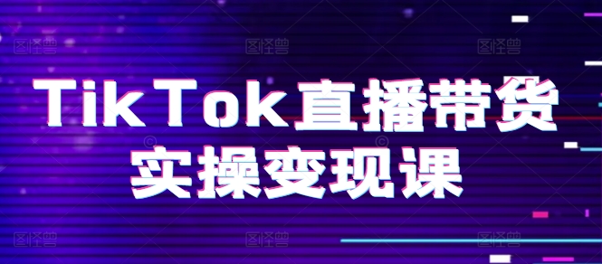 TikTok直播带货实操变现课：系统起号、科学复盘、变现链路、直播配置、小店操作流程、团队搭建等。-啄木鸟资源库