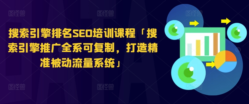 搜索引擎排名SEO培训课程「搜索引擎推广全系可复制，打造精准被动流量系统」-啄木鸟资源库