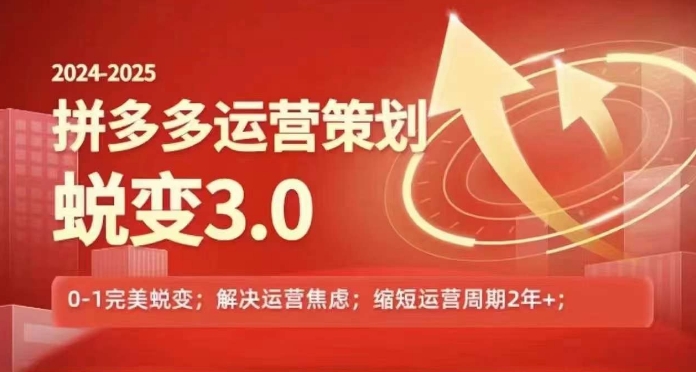 2024-2025拼多多运营策略蜕变3.0，0~1完美蜕变，解决信息焦虑-啄木鸟资源库