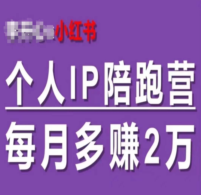 小红书个人IP陪跑营，60天拥有自动转化成交的双渠道个人IP，每月多赚2w-啄木鸟资源库